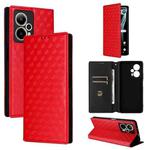 For Cricket Outlast 5G 2024 Cubic Grid Texture Flip Leather Phone Case(Red)