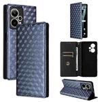 For Cricket Outlast 5G 2024 Cubic Grid Texture Flip Leather Phone Case(Blue)