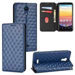 For Cricket Vision 3 Cubic Grid Texture Flip Leather Phone Case(Blue)