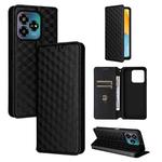 For ZTE Axon 60 Lite / Blade V60 Vita Cubic Grid Texture Flip Leather Phone Case(Black)