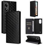 For ZTE Blade A33s Cubic Grid Texture Flip Leather Phone Case(Black)
