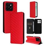 For ZTE Blade A35 / A55 Cubic Grid Texture Flip Leather Phone Case(Red)