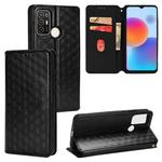 For ZTE Blade A52 Cubic Grid Texture Flip Leather Phone Case(Black)