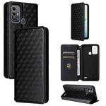 For ZTE Blade A53 Pro Cubic Grid Texture Flip Leather Phone Case(Black)