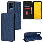 For ZTE Blade A71 / Optus X Swift 5G Cubic Grid Texture Flip Leather Phone Case(Blue)