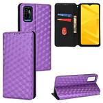 For ZTE Blade A71 / Optus X Swift 5G Cubic Grid Texture Flip Leather Phone Case(Purple)
