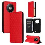 For ZTE Blade A73 5G Cubic Grid Texture Flip Leather Phone Case(Red)