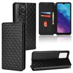 For ZTE Blade V30 Vita / V2022 Cubic Grid Texture Flip Leather Phone Case(Black)