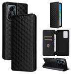 For ZTE Blade V41 Smart / Optus X Max Cubic Grid Texture Flip Leather Phone Case(Black)