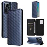 For ZTE Blade V41 Smart / Optus X Max Cubic Grid Texture Flip Leather Phone Case(Blue)