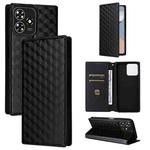 For ZTE Blade V50 Smart / Axon 50 Lite Cubic Grid Texture Flip Leather Phone Case(Black)