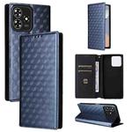 For ZTE Blade V50 Smart / Axon 50 Lite Cubic Grid Texture Flip Leather Phone Case(Blue)