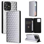 For ZTE Blade V50 Smart / Axon 50 Lite Cubic Grid Texture Flip Leather Phone Case(Silver)