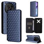 For ZTE Blade V70 Max / nubia V70 Max Cubic Grid Texture Flip Leather Phone Case(Blue)