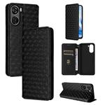 For ZTE Libero 5G IV / nubia LVY Cubic Grid Texture Flip Leather Phone Case(Black)