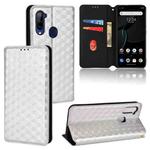 For ZTE Libero 5G Cubic Grid Texture Flip Leather Phone Case(Silver)