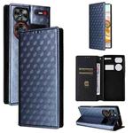 For ZTE nubia Z60 Ultra 5G Cubic Grid Texture Flip Leather Phone Case(Blue)