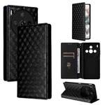 For ZTE nubia Z60S Pro Cubic Grid Texture Flip Leather Phone Case(Black)