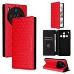For ZTE nubia Z60S Pro Cubic Grid Texture Flip Leather Phone Case(Red)