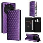 For ZTE nubia Z60S Pro Cubic Grid Texture Flip Leather Phone Case(Purple)
