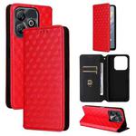 For ZTE Blade A75 4G Cubic Grid Texture Flip Leather Phone Case(Red)