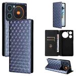 For ZTE nubia Music / Z2353 Cubic Grid Texture Flip Leather Phone Case(Blue)