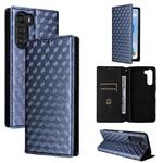 For ZTE Nubia S 5G / A403ZT Cubic Grid Texture Flip Leather Phone Case(Blue)