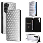 For ZTE Nubia S 5G / A403ZT Cubic Grid Texture Flip Leather Phone Case(Silver)