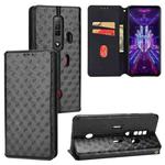 For ZTE nubia RedMagic 7 Cubic Grid Texture Flip Leather Phone Case(Black)