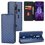 For ZTE nubia RedMagic 7 Cubic Grid Texture Flip Leather Phone Case(Blue)