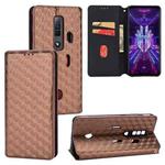 For ZTE nubia RedMagic 7 Cubic Grid Texture Flip Leather Phone Case(Brown)