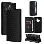 For ZTE nubia Focus Pro 5G Cubic Grid Texture Flip Leather Phone Case(Black)