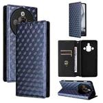 For ZTE nubia Focus Pro 5G Cubic Grid Texture Flip Leather Phone Case(Blue)