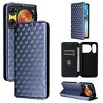 For ZTE nubia Music 2 Cubic Grid Texture Flip Leather Phone Case(Blue)