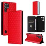 For ZTE nubia RedMagic 10 Pro / 10 Pro+ Cubic Grid Texture Flip Leather Phone Case(Red)