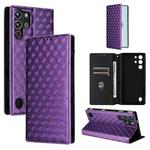For ZTE nubia RedMagic 10 Pro / 10 Pro+ Cubic Grid Texture Flip Leather Phone Case(Purple)