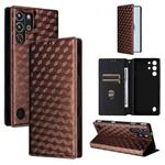 For ZTE nubia RedMagic 10 Pro / 10 Pro+ Cubic Grid Texture Flip Leather Phone Case(Brown)