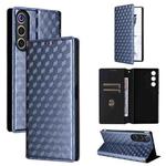 For ZTE nubia RedMagic 10 Air Cubic Grid Texture Flip Leather Phone Case(Blue)