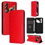 For ZTE nubia Neo 3 GT 5G Cubic Grid Texture Flip Leather Phone Case(Red)