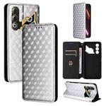 For ZTE nubia Neo 3 GT 5G Cubic Grid Texture Flip Leather Phone Case(Silver)