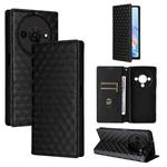 For ZTE Blade A76 5G Cubic Grid Texture Flip Leather Phone Case(Black)