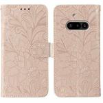 For Nothing Phone 3a Lace Flower Embossing Flip Leather Phone Case(Rose Gold)