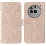 For Nothing Phone 3a Pro Lace Flower Embossing Flip Leather Phone Case(Rose Gold)