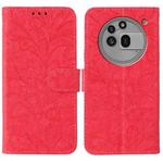 For Nothing Phone 3a Pro Lace Flower Embossing Flip Leather Phone Case(Red)