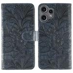 For Nothing CMF Phone 2 Pro Lace Flower Embossing Flip Leather Phone Case(Dark Blue)