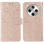 For OPPO Find X8 Lace Flower Embossing Flip Leather Phone Case(Rose Gold)