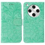 For OPPO Find X8 Pro Lace Flower Embossing Flip Leather Phone Case(Green)