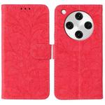 For OPPO Find X8 Pro Lace Flower Embossing Flip Leather Phone Case(Red)