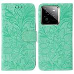 For Realme GT 7 Pro Lace Flower Embossing Flip Leather Phone Case(Green)