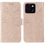 For ZTE Blade A35 Lace Flower Embossing Flip Leather Phone Case(Rose Gold)